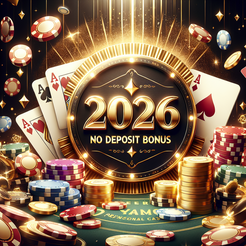 Casino bonus sans dépôt 2026 - cartes et jetons colorés avec symboles d'argent gratuit